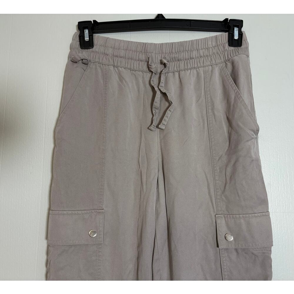 Athleta Small Tencel Drawstring Pull On Elastic Waist Casual Cargo Pocket Pant - Picture 2 of 9